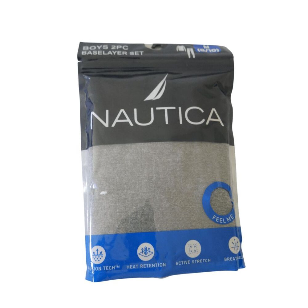 Nautica Boy's Thermal Base Layer Set Gray M 8/10
